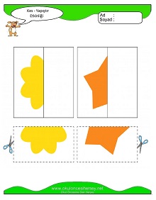 Kes Yapıştır Çalışma Sayfaları